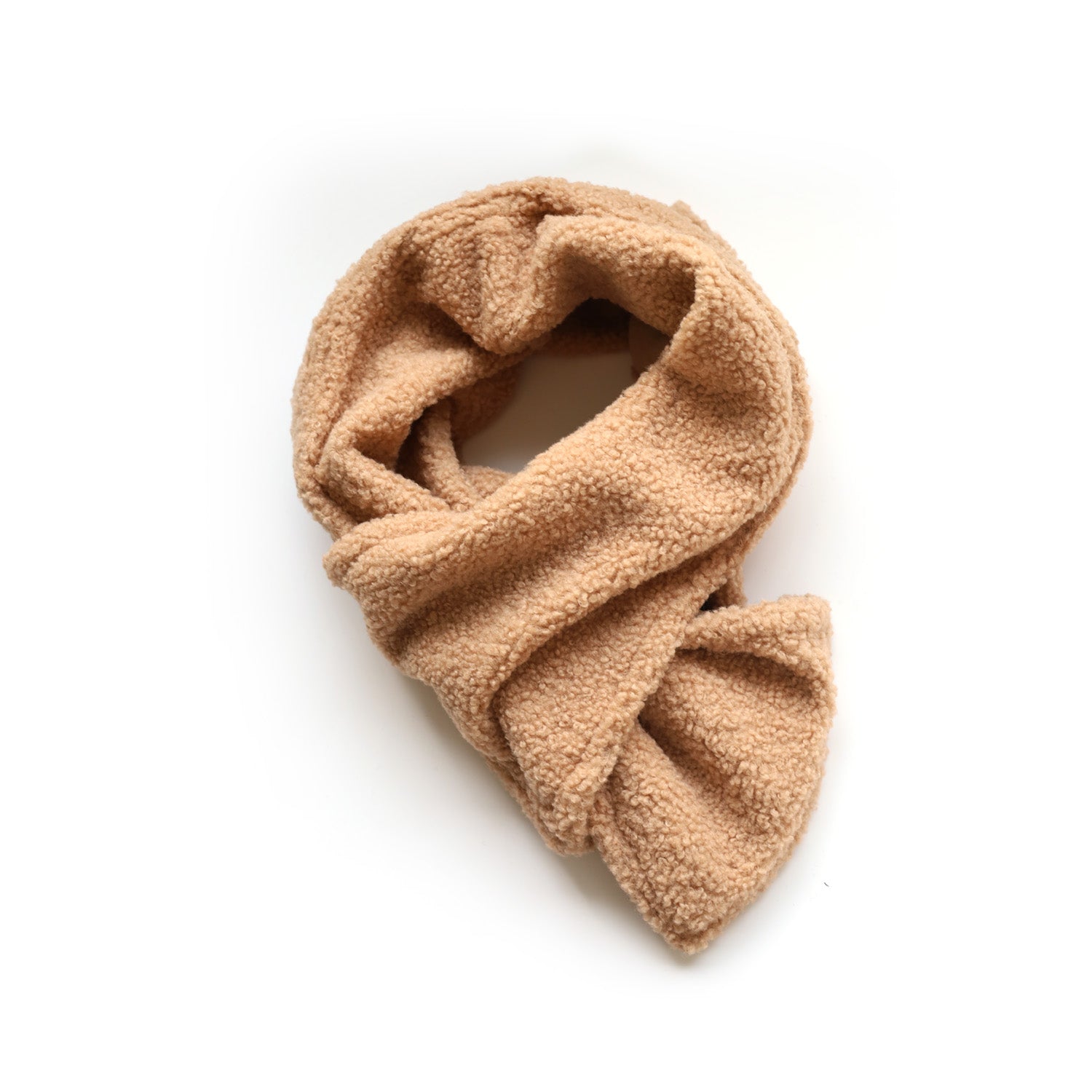 Reversible sherpa suede scarf