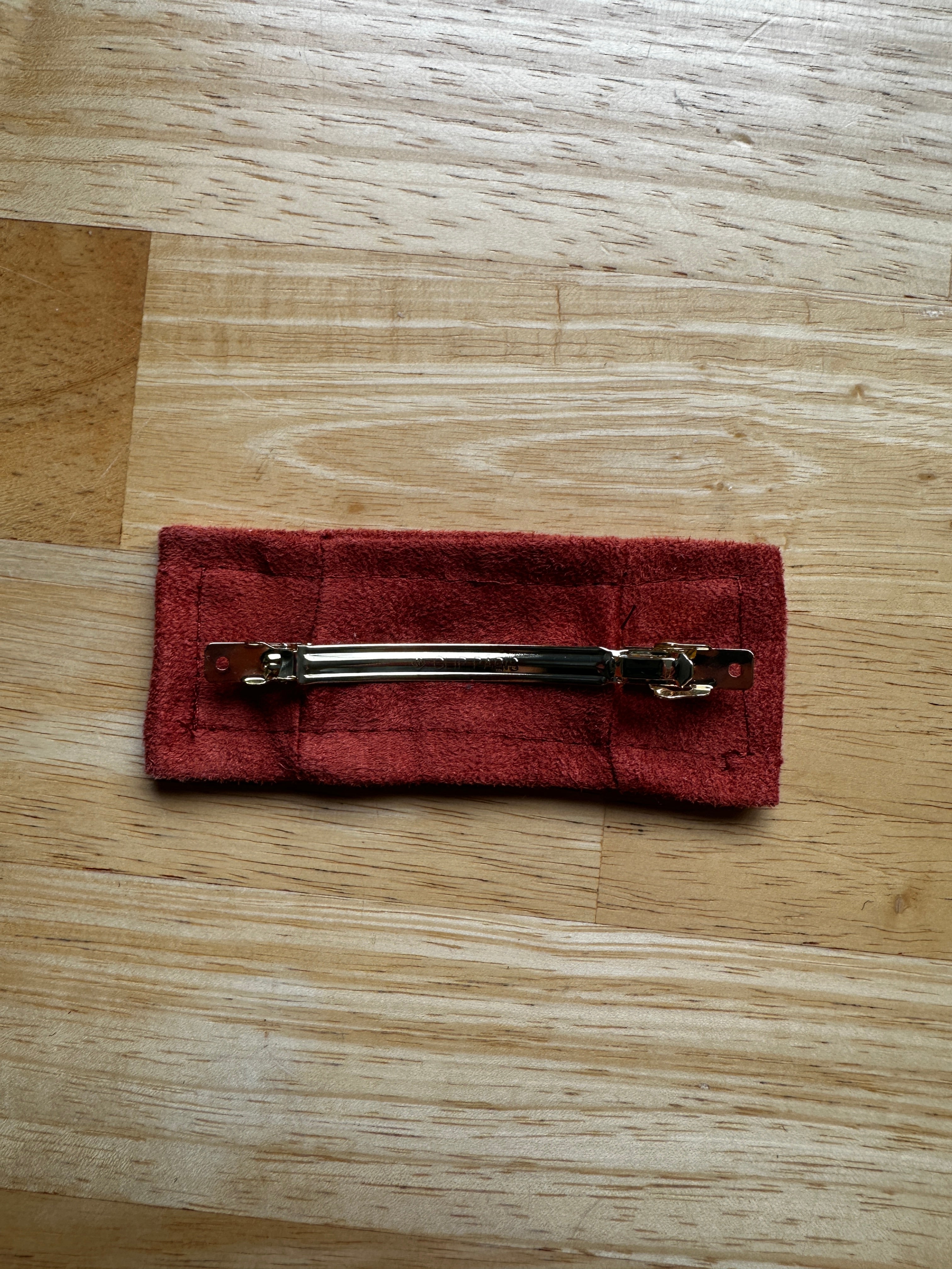 Imparfait - Barrette rectangle orange