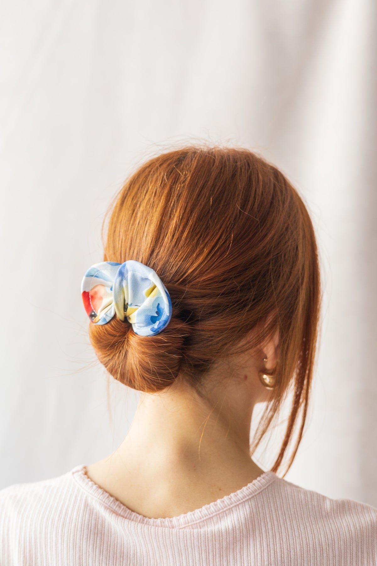 Échantillon - Accessoire à chignon rose pétale