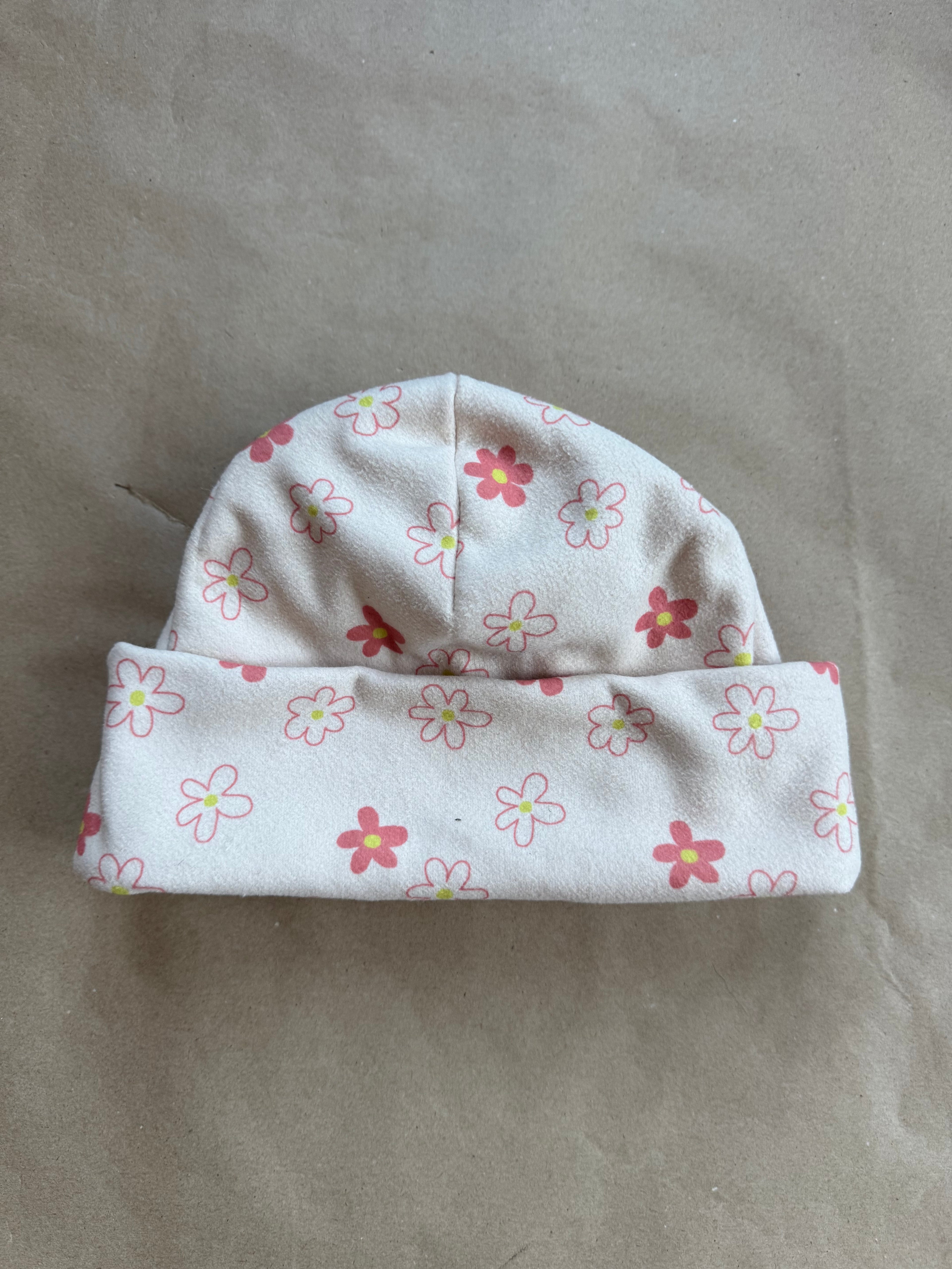 Imparfait - Tuque en polaire ivoire floral