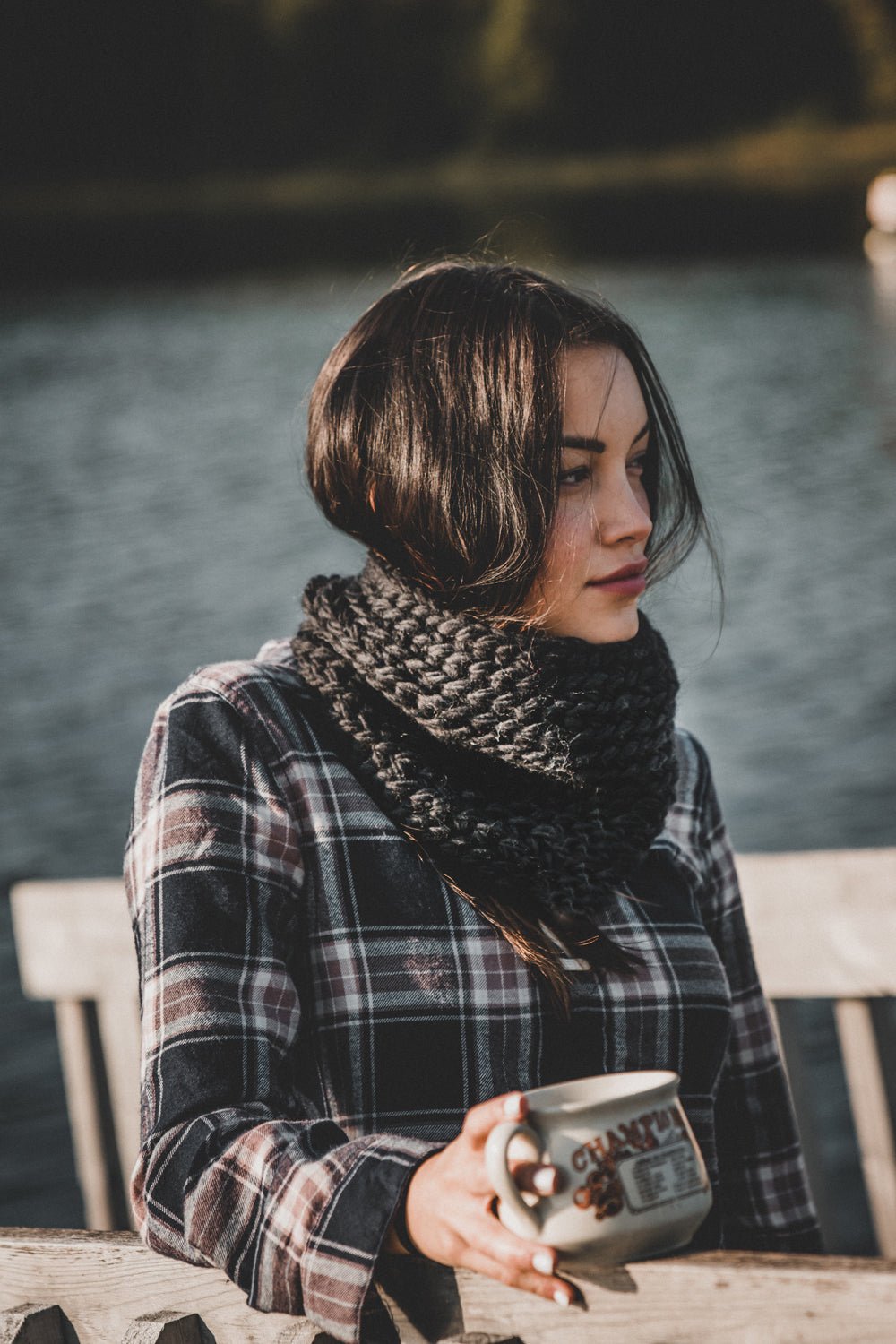 Col cache - cou tricoté à la main - gibou.ca