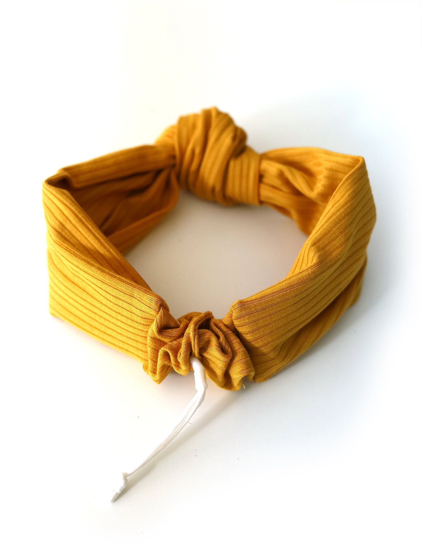 Échantillon - Bandeau noué en bambou jaune pour bébé