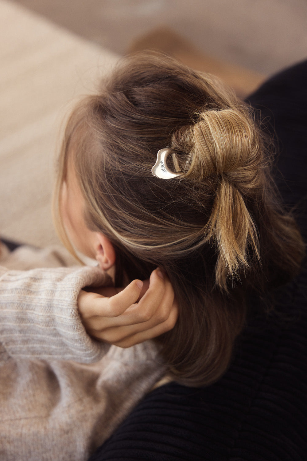 Duo accessoire à chignon et épingle française métallique Ludi
