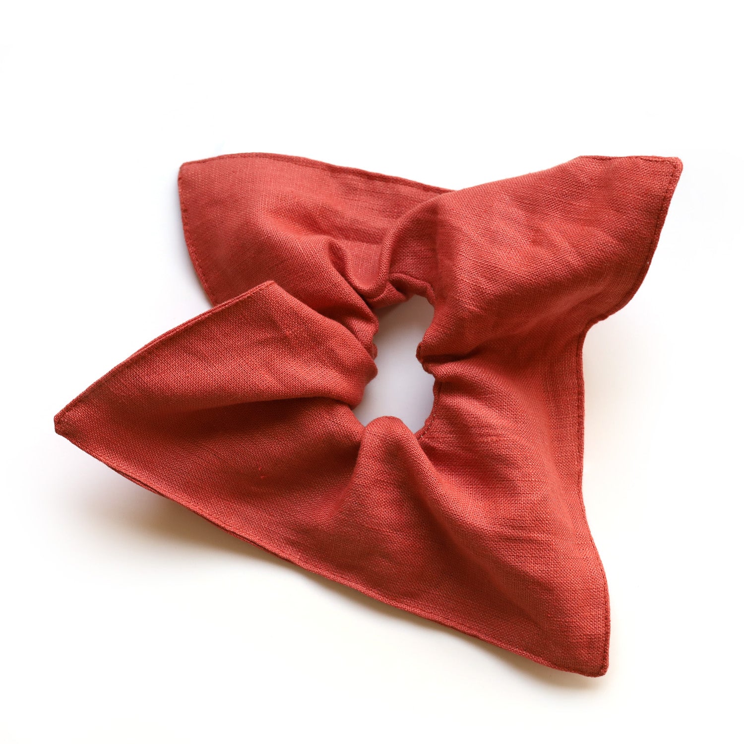 Large Square Linen Scrunchie