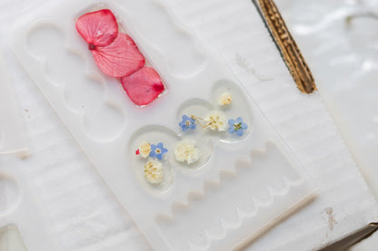 Barrette droite avec fleurs séchées