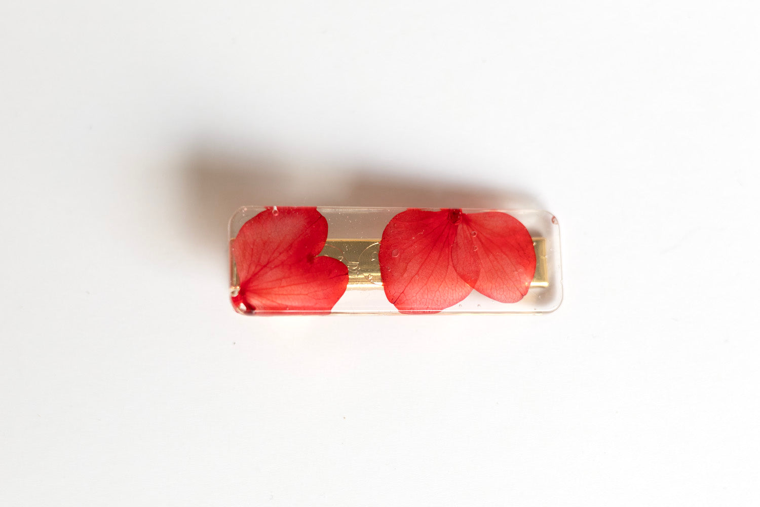 Barrette droite avec fleurs séchées
