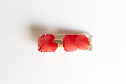 Barrette droite avec fleurs séchées