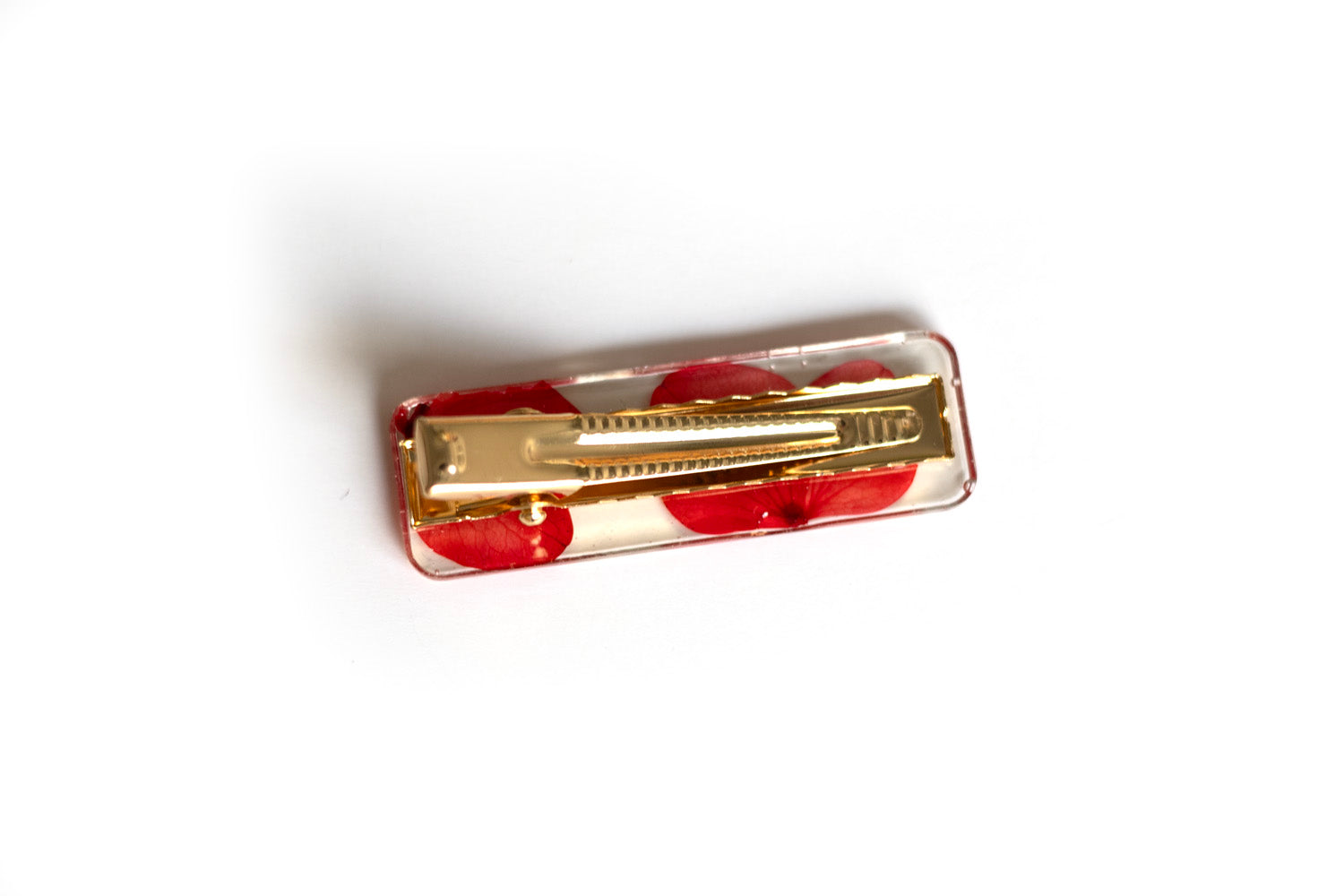 Barrette droite avec fleurs séchées