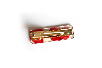 Barrette droite avec fleurs séchées