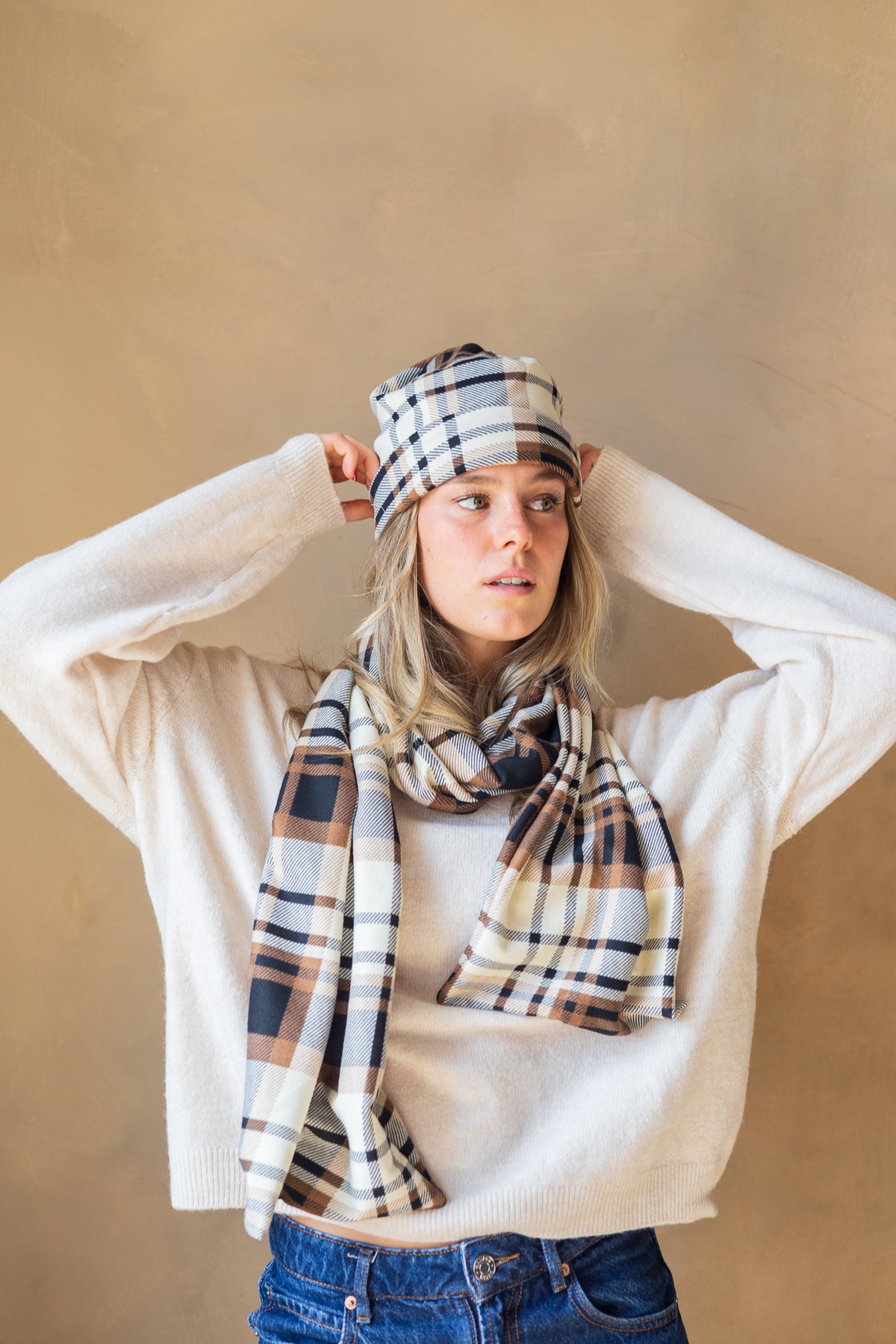Foulard à motif tartan
