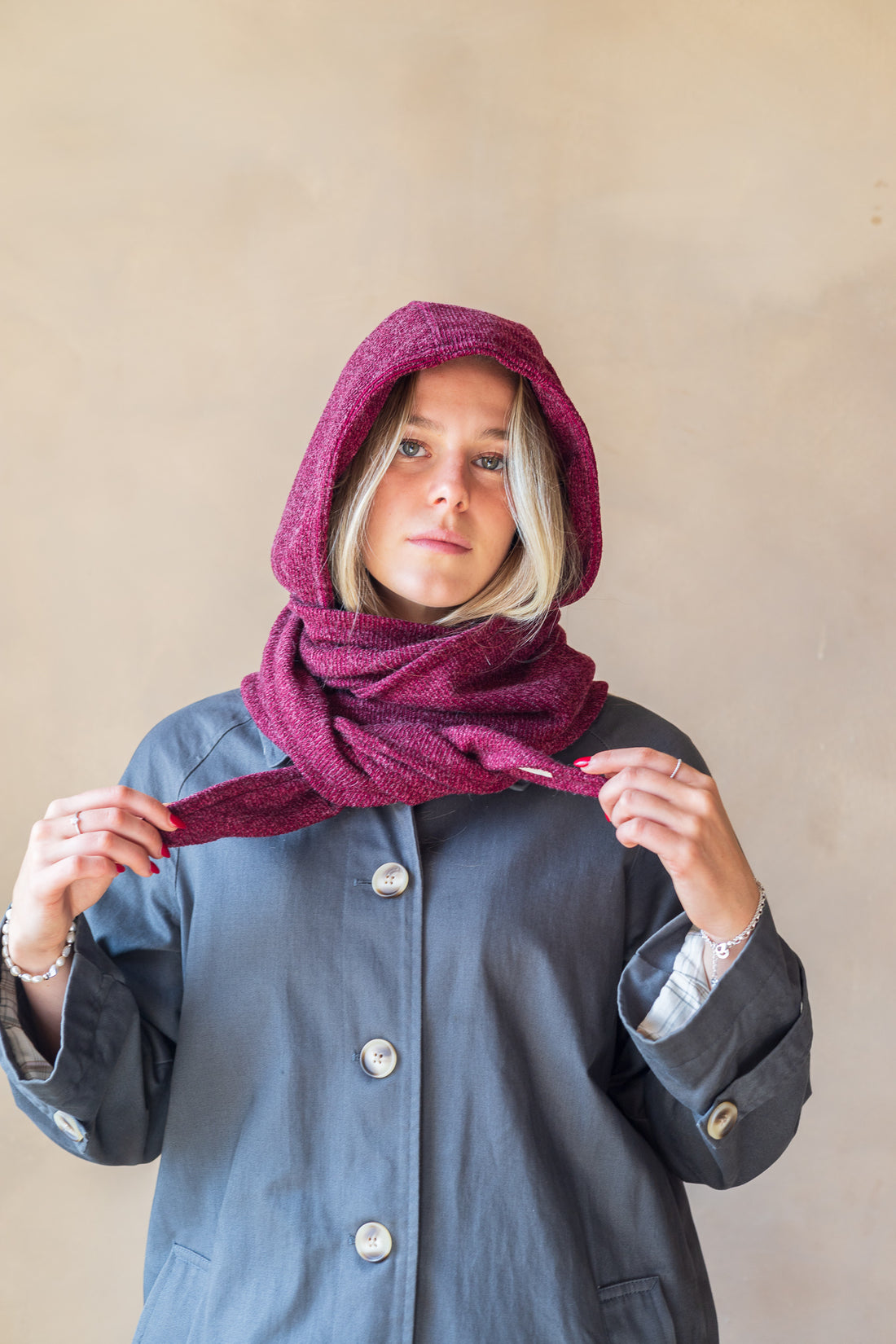Capuche foulard en tissu revalorisé