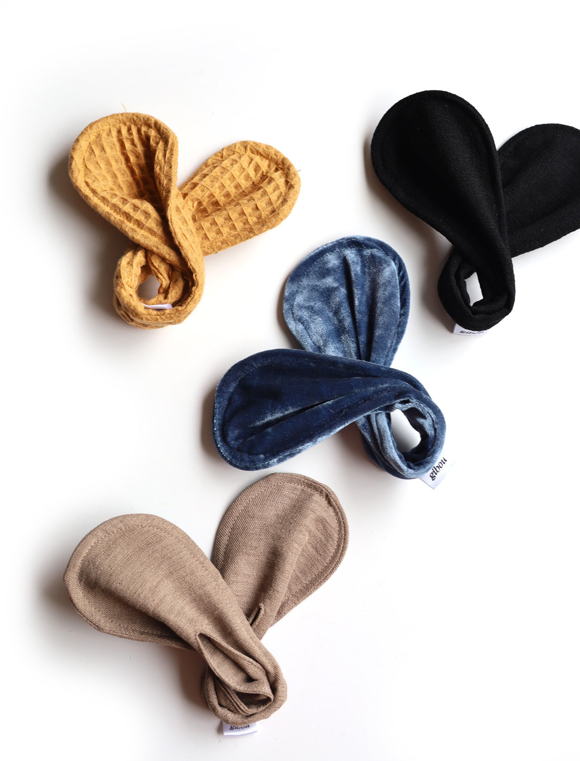 Accessoire à chignon en tissu revalorisé