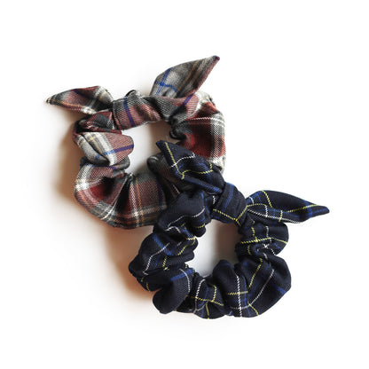 Tartan curly scrunchie