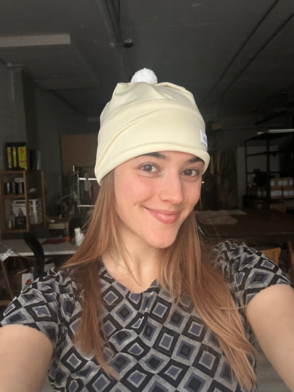 Imparfait - Tuque sport jaune en cotna