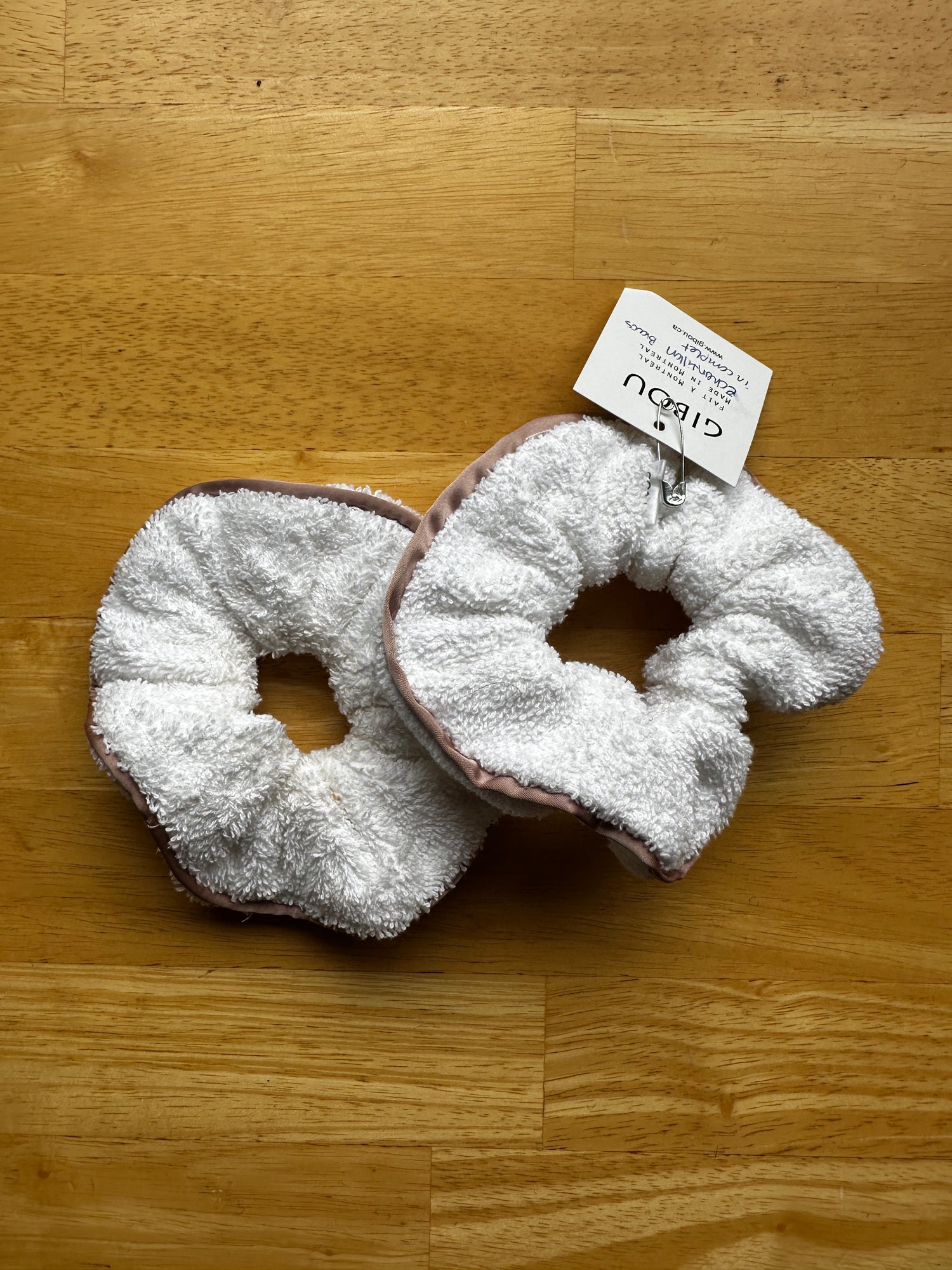 Échantillon - Chouchou ratine (bordure en satin)