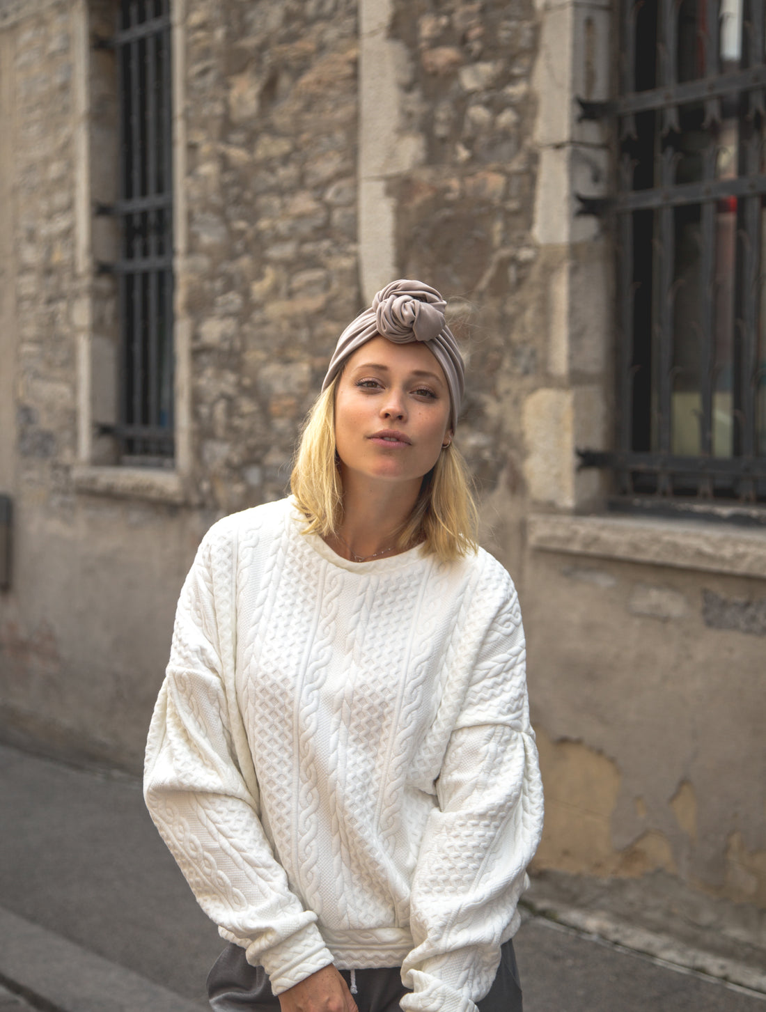 Échantillon - Bandeau à nœud lavande