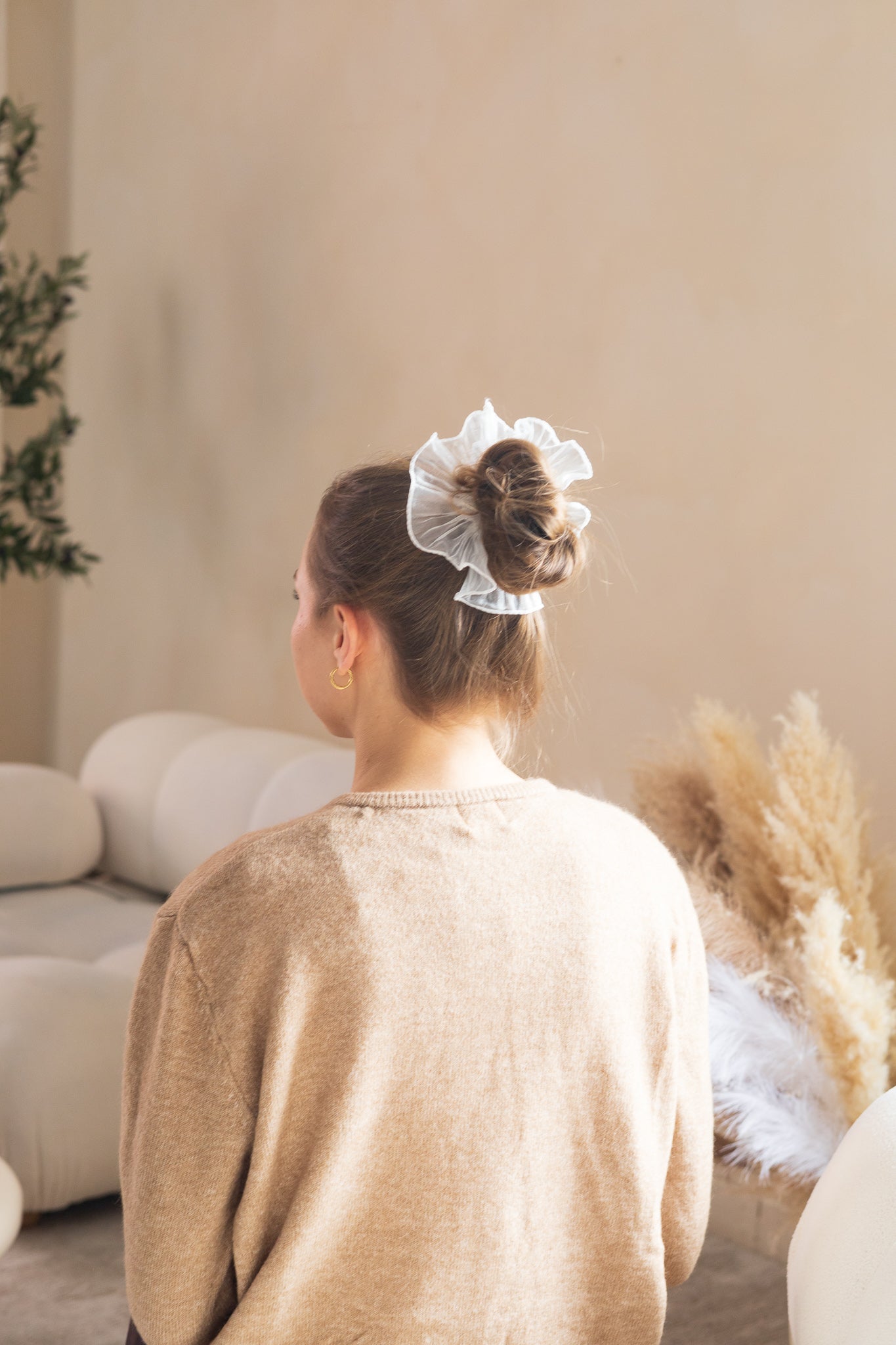 Organza ribbon scrunchie