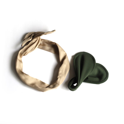 Hairbun accessory and twist headband duo with metal rod