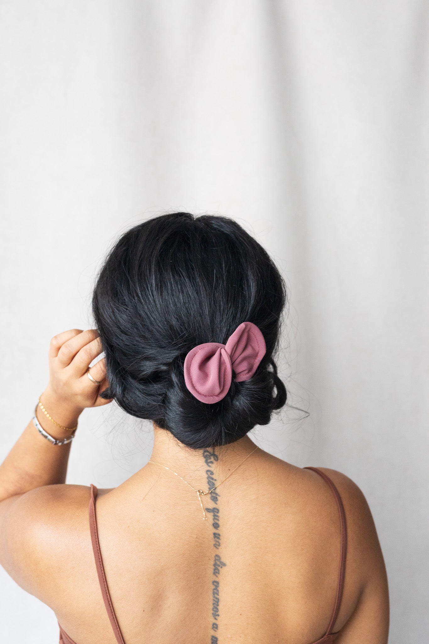 Échantillon - Accessoire à chignon à carreaux jumbo