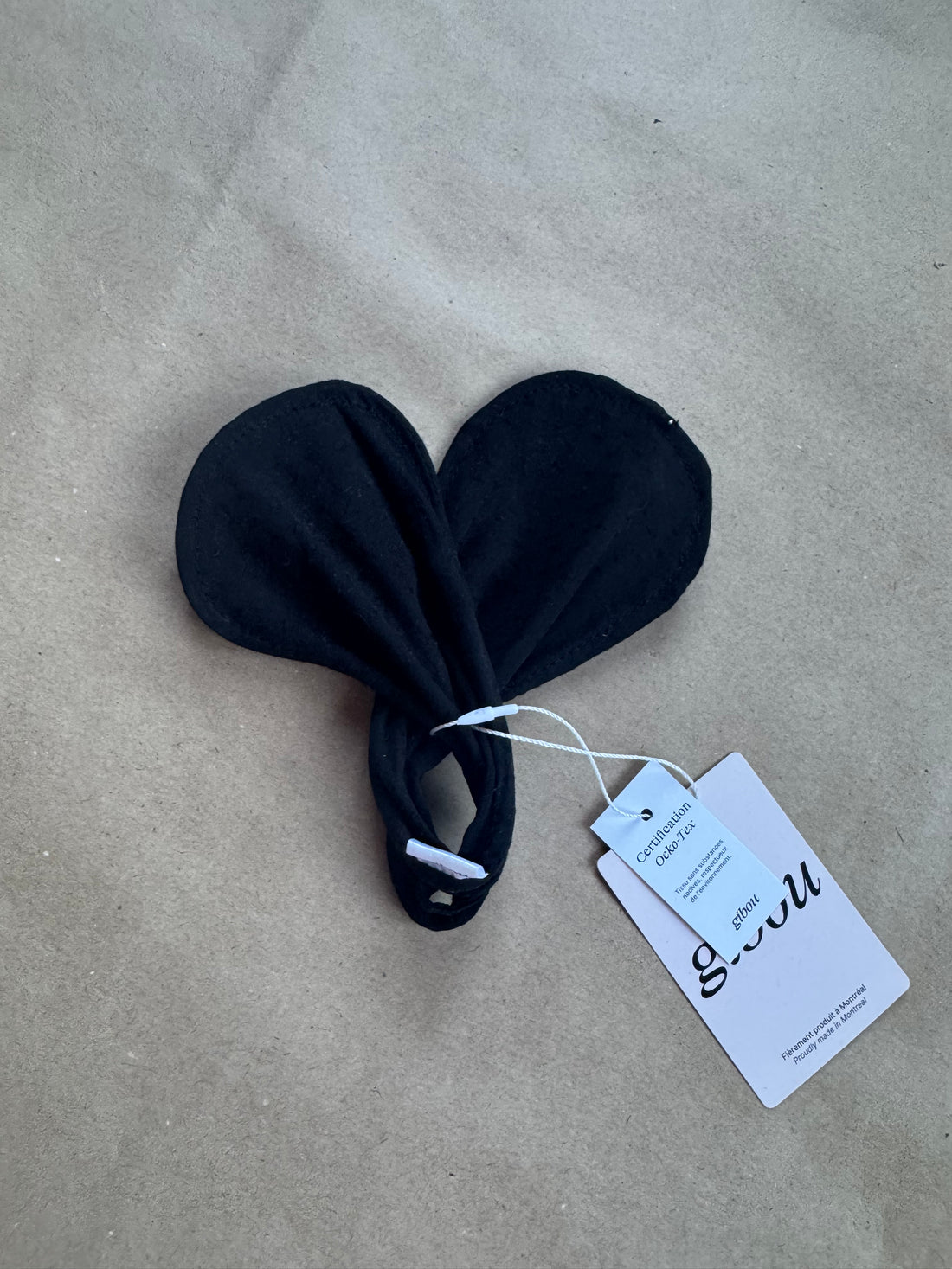 Échantillon - Chignon noir ancien tissu