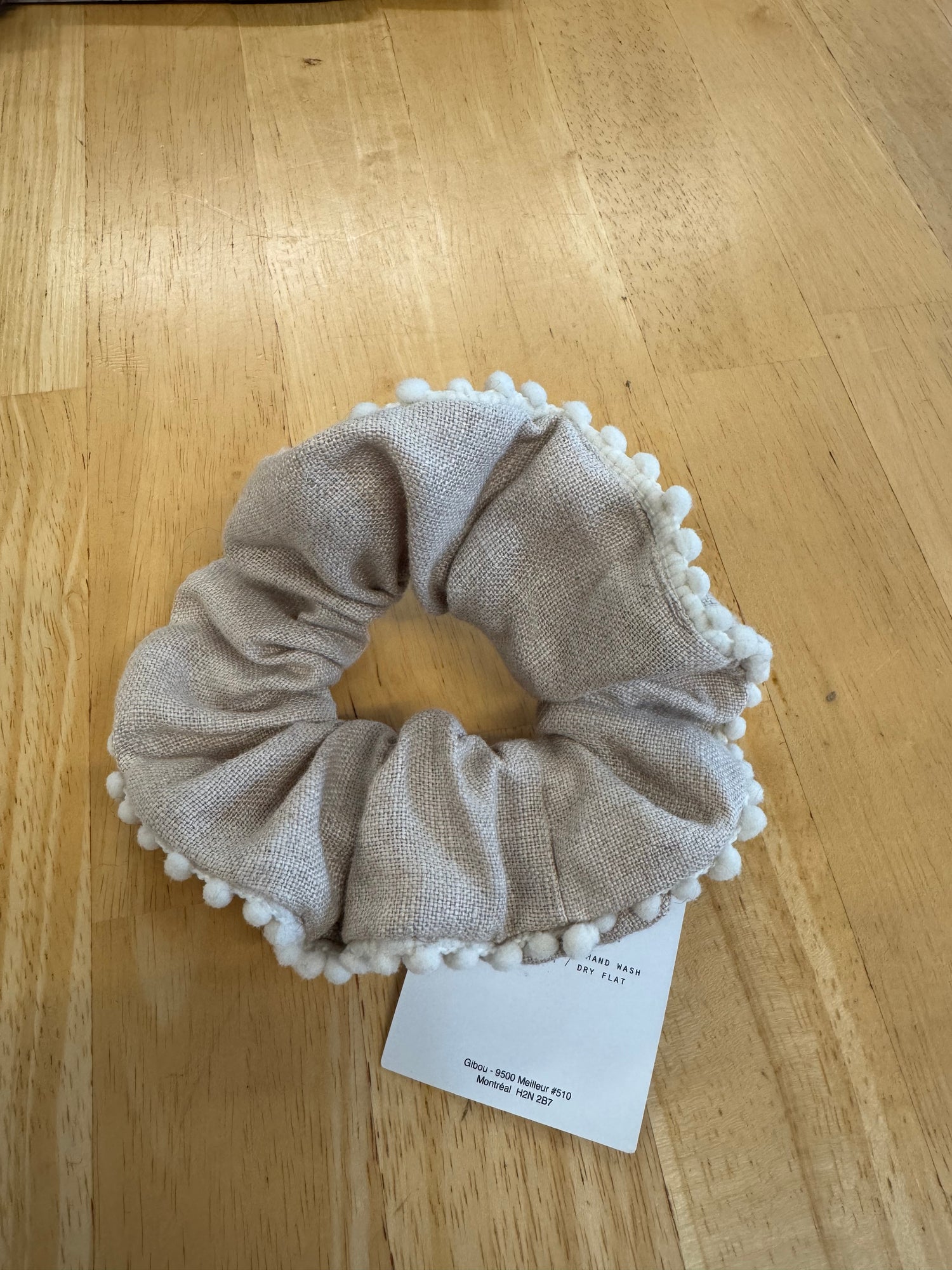 Échantillon - Chouchou en lin avec bordure