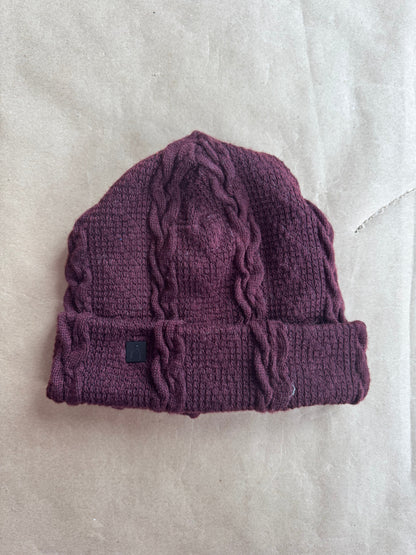 Échantillon - Tuque tressé aubergine