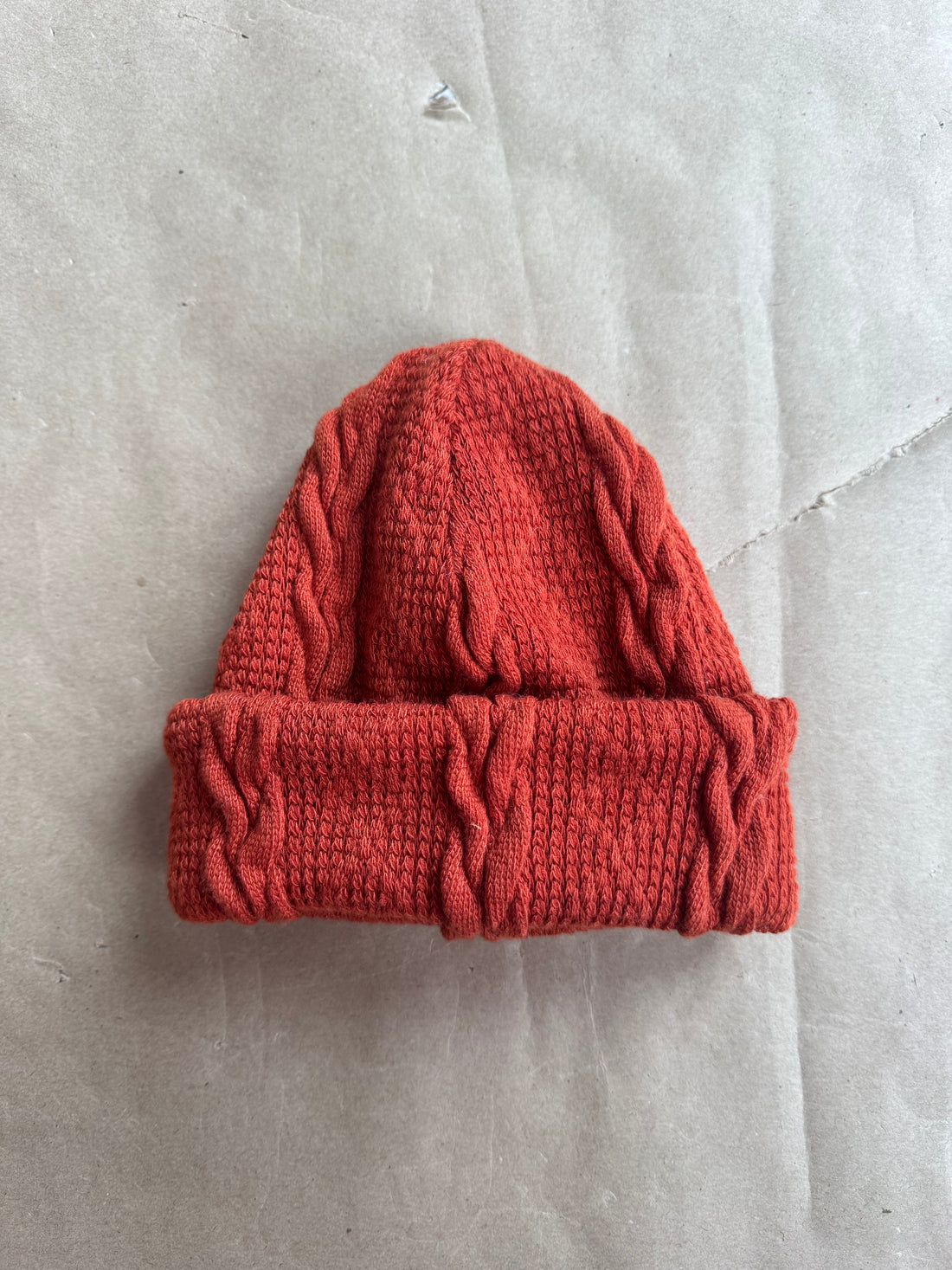Échantillon - Tuque tressé orange