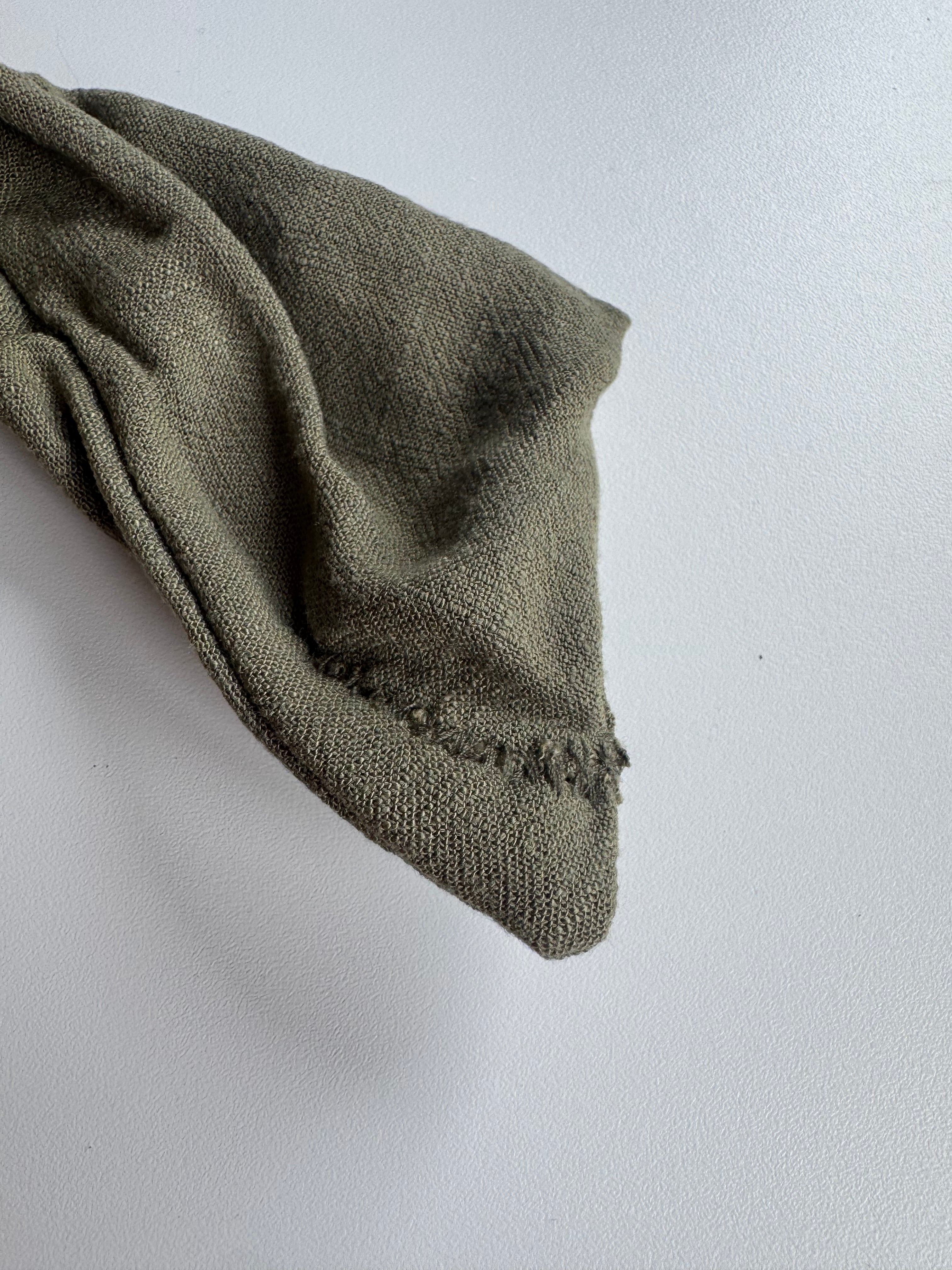 Échantillon - Bandeau large à torsader vert olive