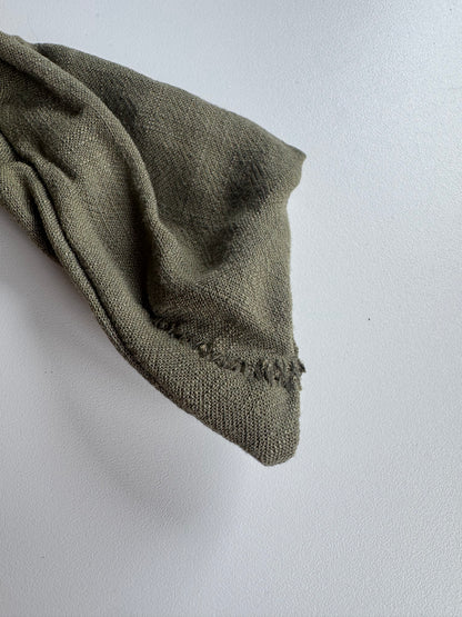 Échantillon - Bandeau large à torsader vert olive