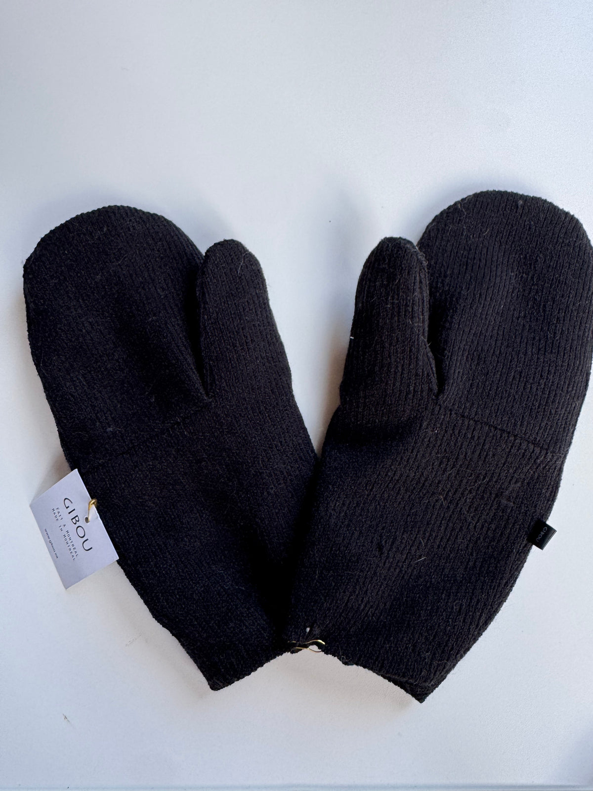 Échantillon – Mitaines noires, taille grande