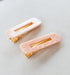 Barrette nacrée rose (ensemble de 2) - gibou.ca