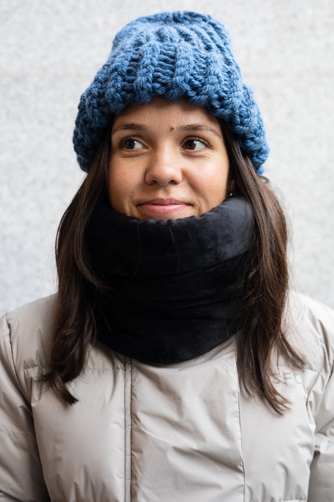 Tuque en grosses mailles tricotée à la main - gibou.ca