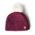 Tuque tricotée à la main - pompon renard norvégien recyclé - gibou.ca