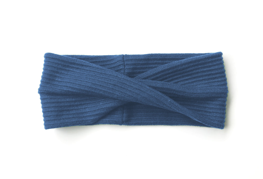 Bandeaux cheveux en maille côtelée - bleu - Kiabi - 5.00€
